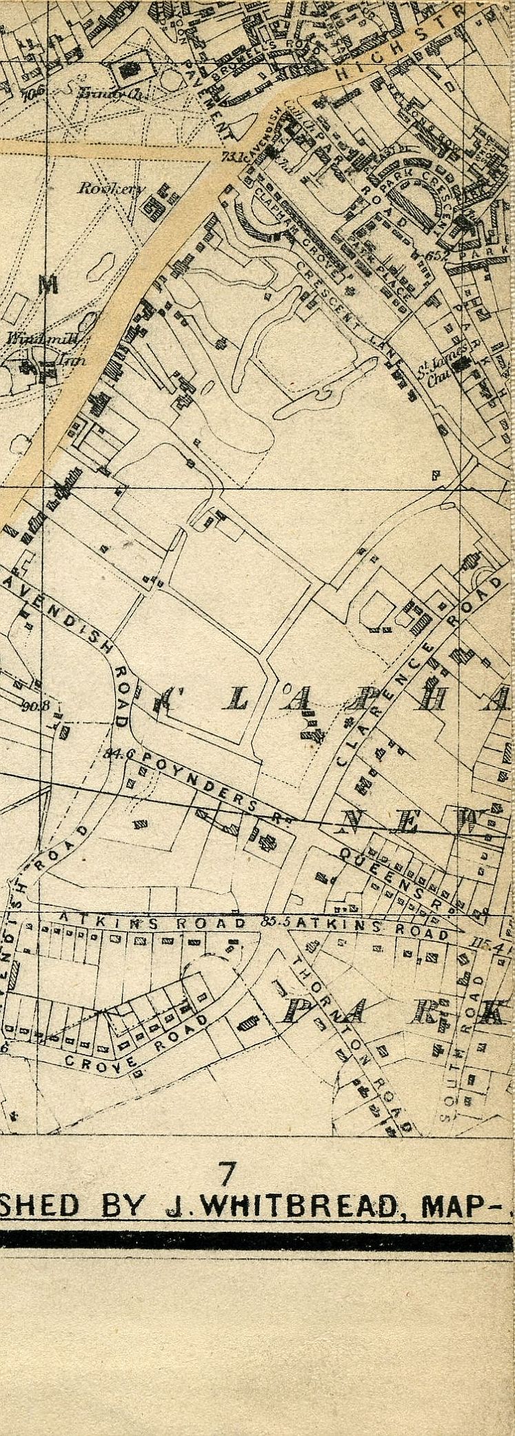 Whitbread's Map Of London 1865
