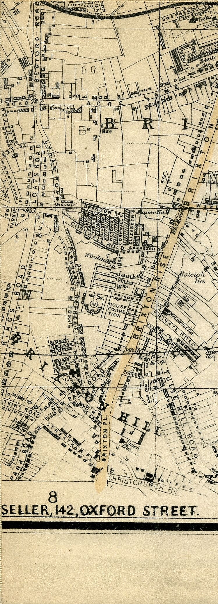 Whitbread's Map Of London 1865