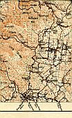 Wattle Park, Giles Range, Horsnall, Rockdale Hill, Reedbeds, Norton's Summit, Spargo, Ashton, Stonyfell, Slape's Gully, Kent, Dunn, David, Oval Hill, Summertown, Deep Creek, Uraidla, Long Ridge, Waterfall Gully, Ford, Kiosk, Little Mount, Furz, Mt. Carey, Mount Lofty, Carminow, Arthur's Seat, Piccadilly, Woodhouse, Brook's Gully, Day, Road from Belair, Boode House, Crafers, Road to Stirling, Road to Stirling, & Road to Aldgate