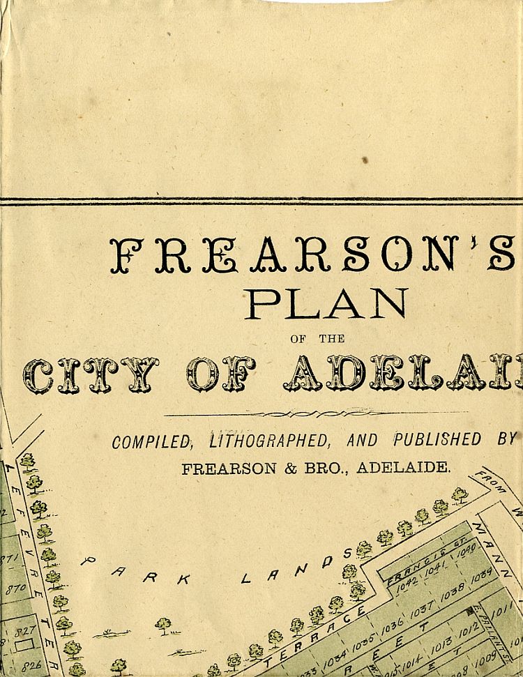 Frearson's Plan Of Adelaide c1880