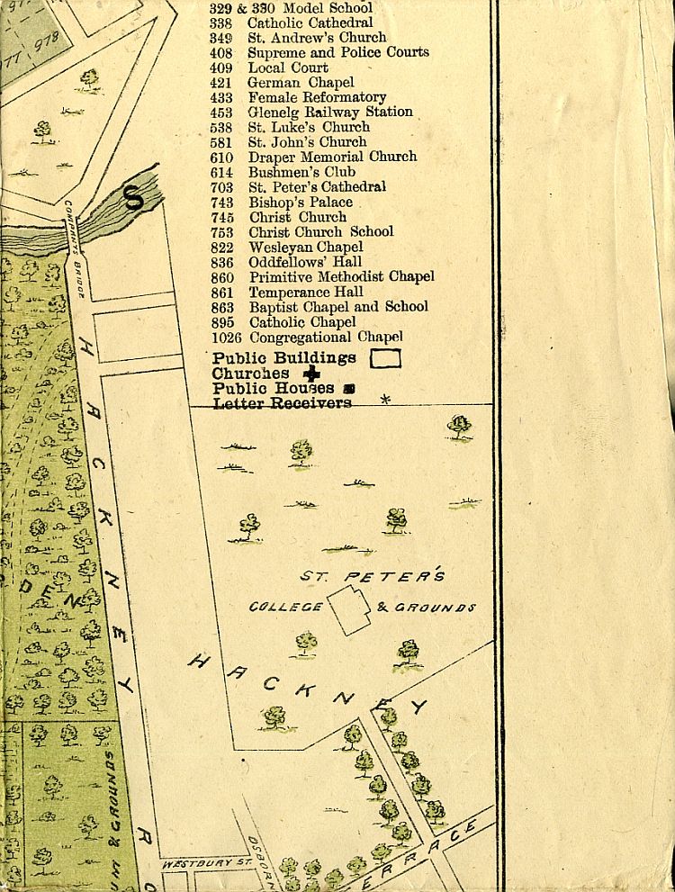 Frearson's Plan Of Adelaide c1880