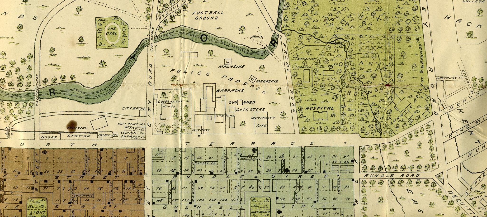 Frearson's Plan Of Adelaide c1880
