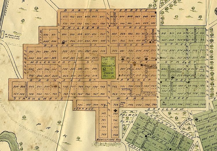 Frearson's Plan Of Adelaide c1880
