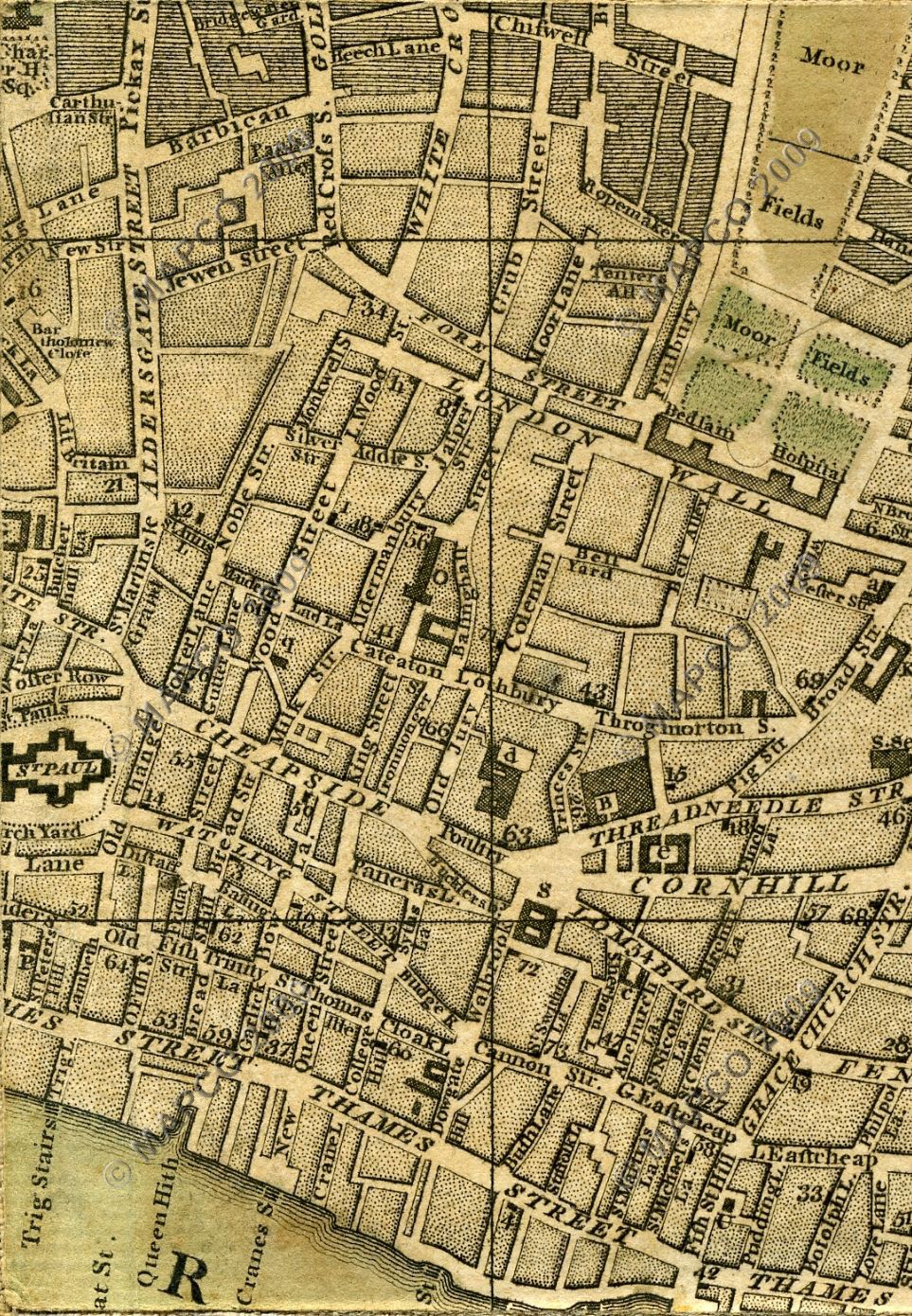 Bowles's Reduced New Pocket Plan Of The Cities Of London And Westminster With The Borough Of Southwark, Exhibiting The New Buildings To The Year 1775.