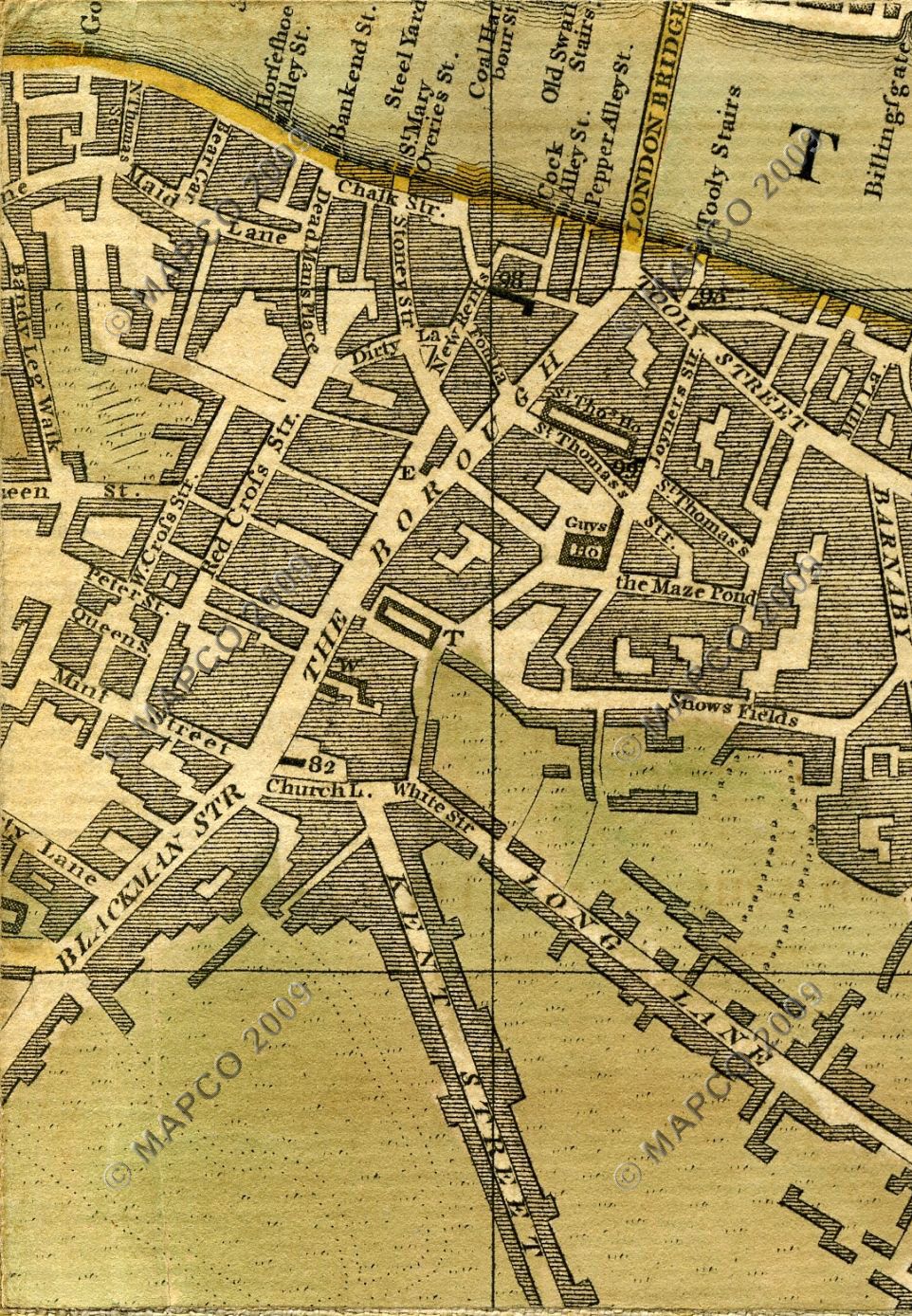 Bowles's Reduced New Pocket Plan Of The Cities Of London And Westminster With The Borough Of Southwark, Exhibiting The New Buildings To The Year 1775.