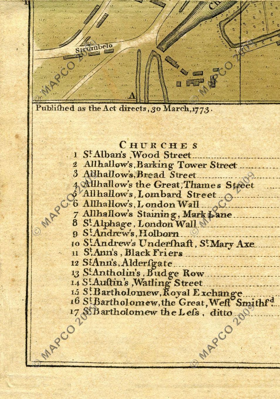 Bowles's Reduced New Pocket Plan Of The Cities Of London And Westminster With The Borough Of Southwark, Exhibiting The New Buildings To The Year 1775.