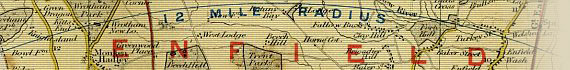 Groom's New Map Of Middlesex c1883