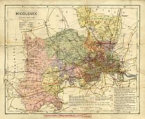 Groom's New Map Of Middlesex c1883