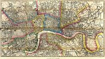 Kelly's Post Office Directory Map Of London 1857