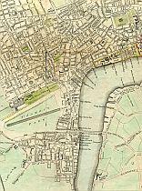 A Plan Of The Cities Of London And Westminster, And Borough Of Southwark. Engraved for Noorthouck's History of London 1772
