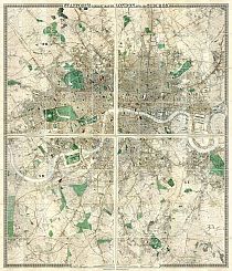 Stanford�s Library Map Of London And Its Suburbs 1872