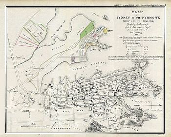 Plan Of Sydney With Pyrmont, New South Wales, 1836