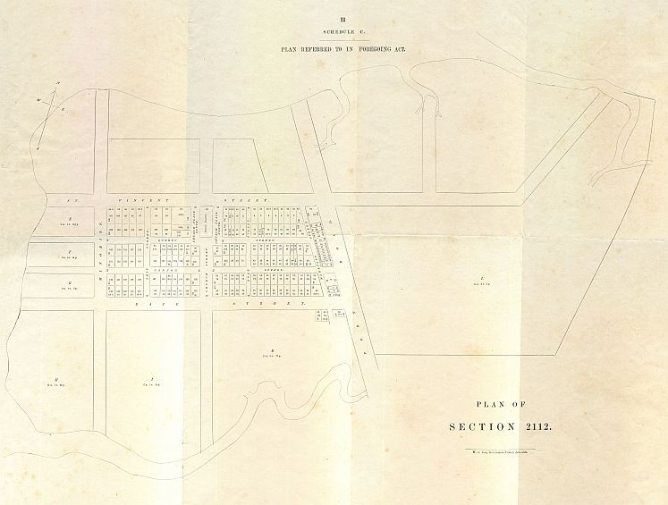 Plan Of Section 2112 B, Port Adelaide, 1852
