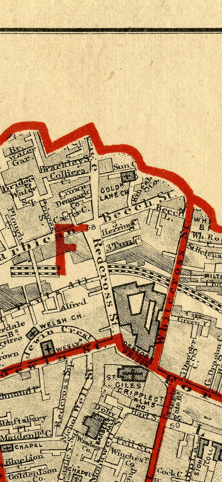 Stanford's School Board Map - City Of London 1877