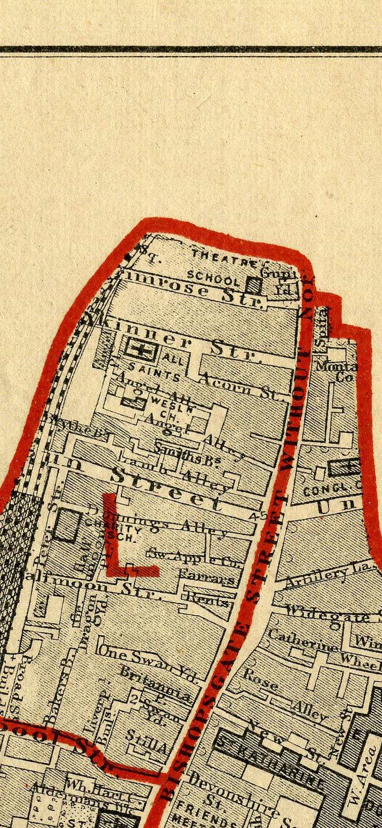 Stanford's School Board Map - City Of London 1877