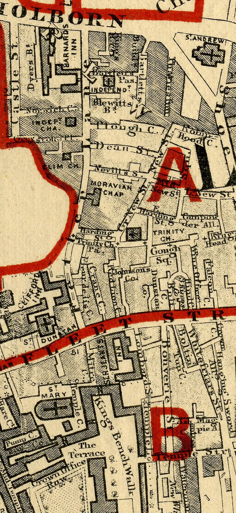 Stanford's School Board Map - City Of London 1877