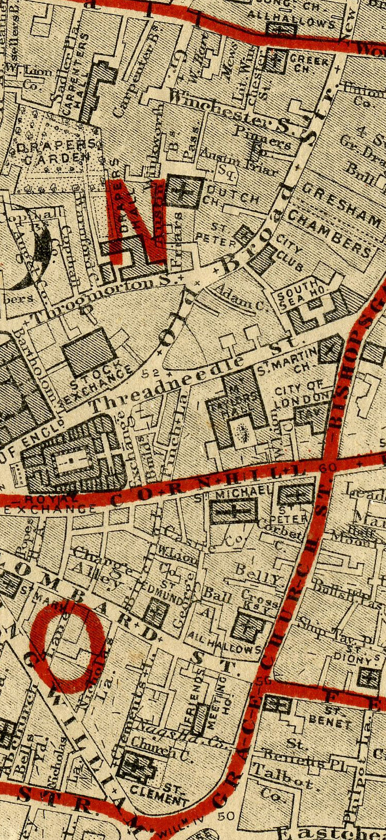 Stanford's School Board Map - City Of London 1877