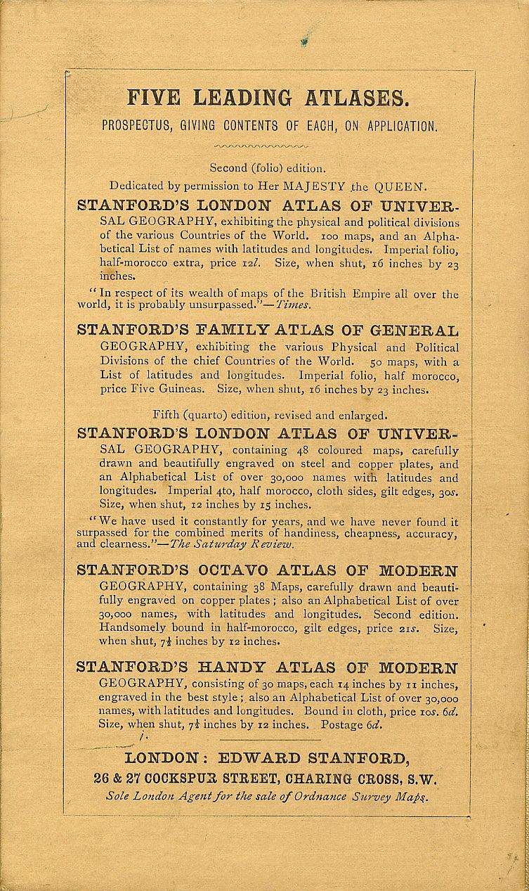 Stanford's Map Of Central London 1897