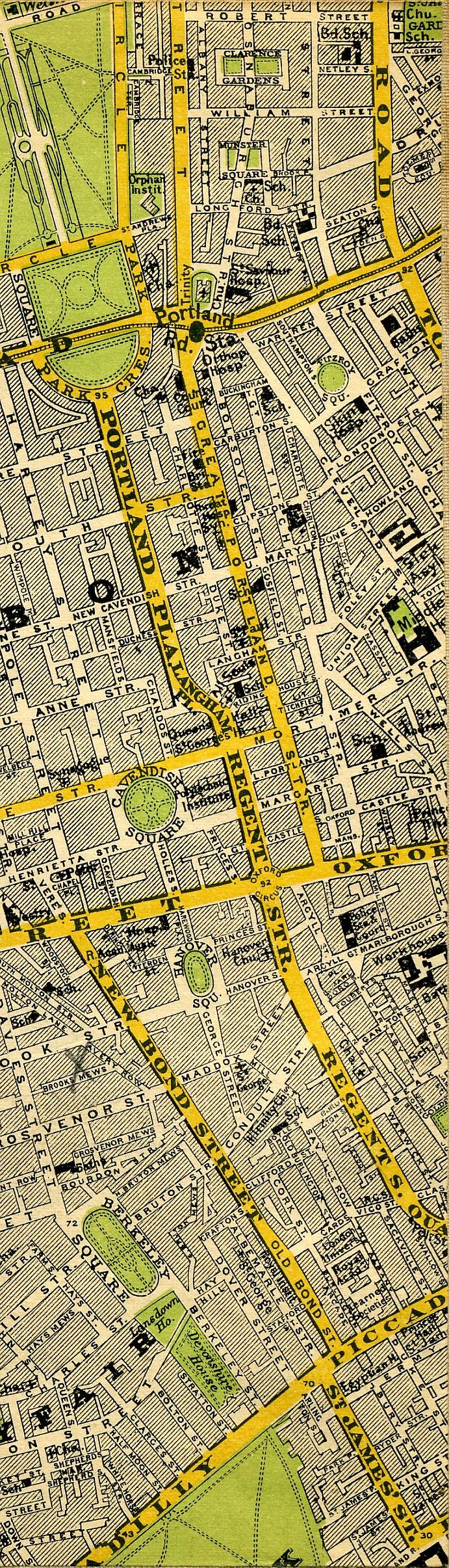 Stanford's Map Of Central London 1897