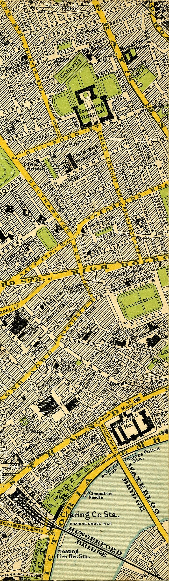 Stanford's Map Of Central London 1897