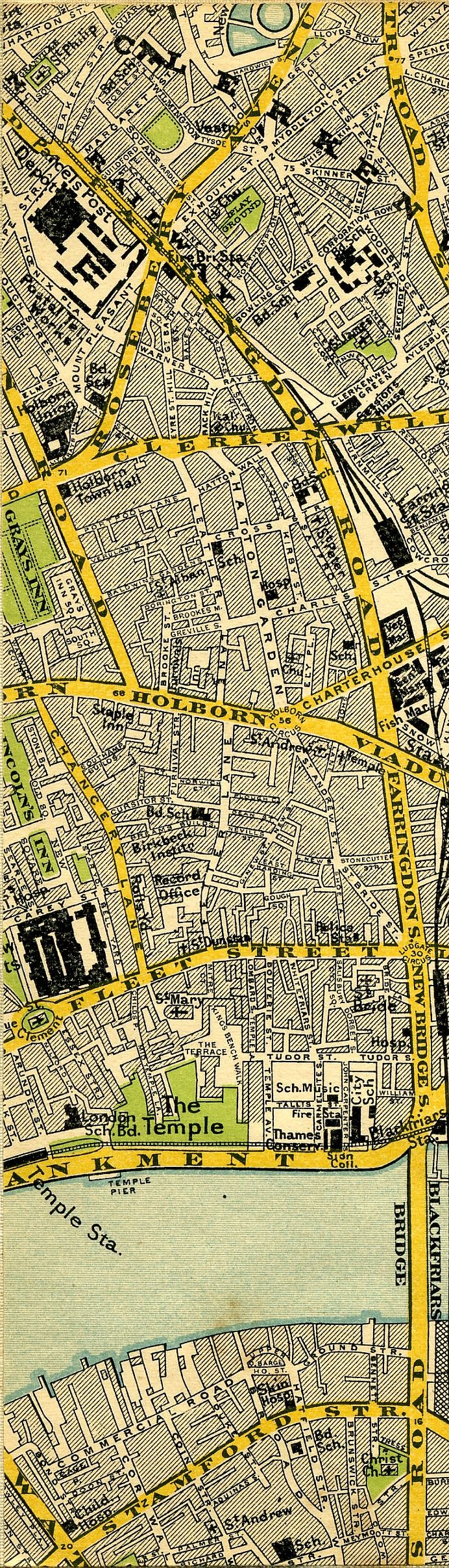 Stanford's Map Of Central London 1897