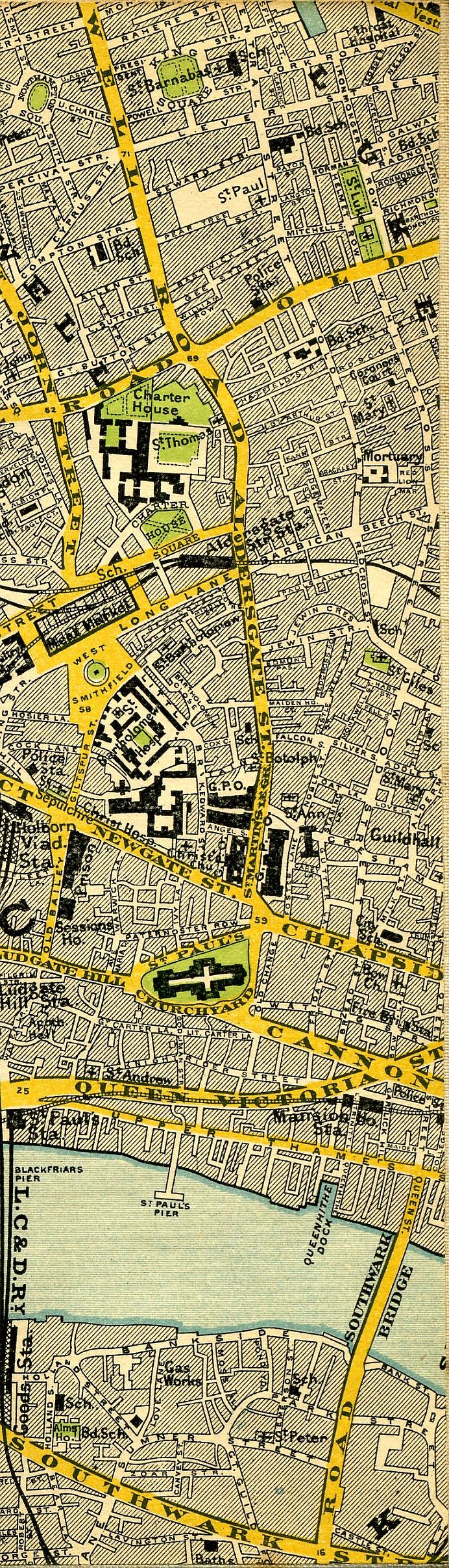 Stanford's Map Of Central London 1897