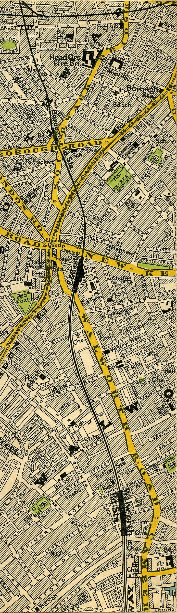 Stanford's Map Of Central London 1897