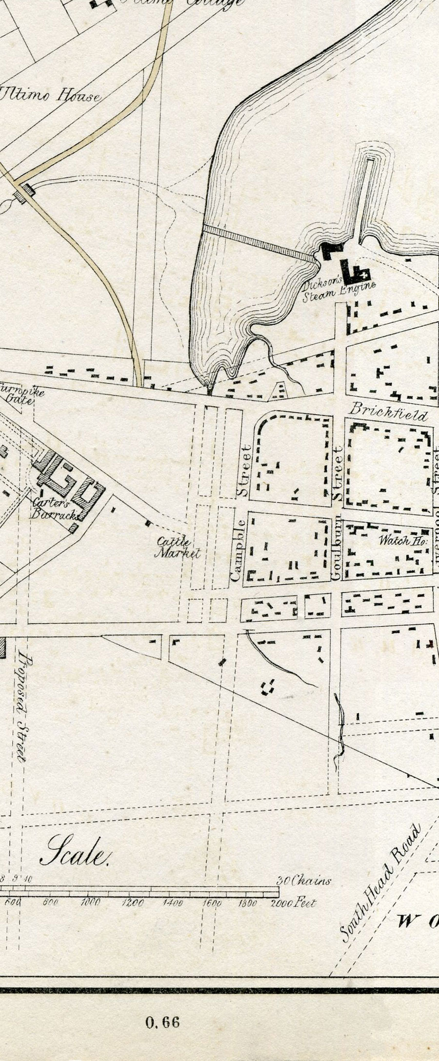 Plan Of Sydney With Pyrmont 1836