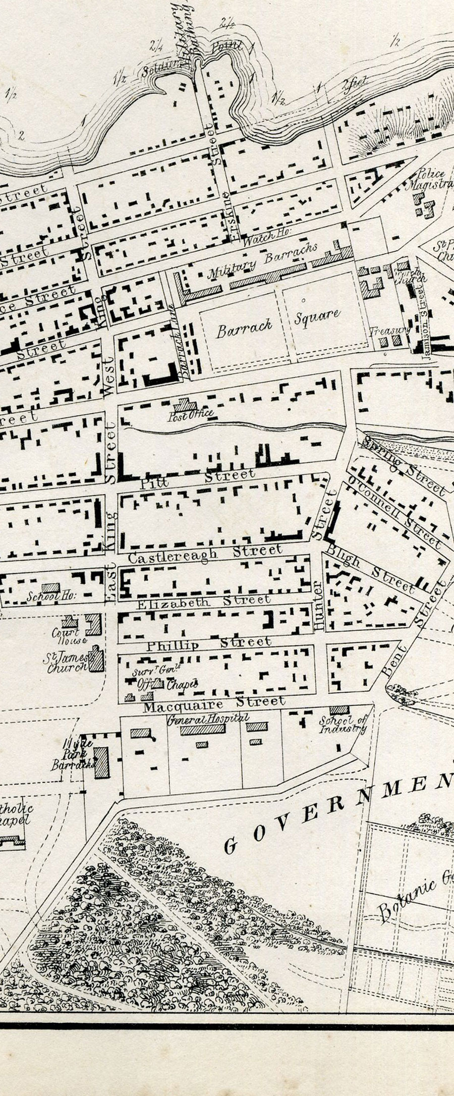 Plan Of Sydney With Pyrmont 1836