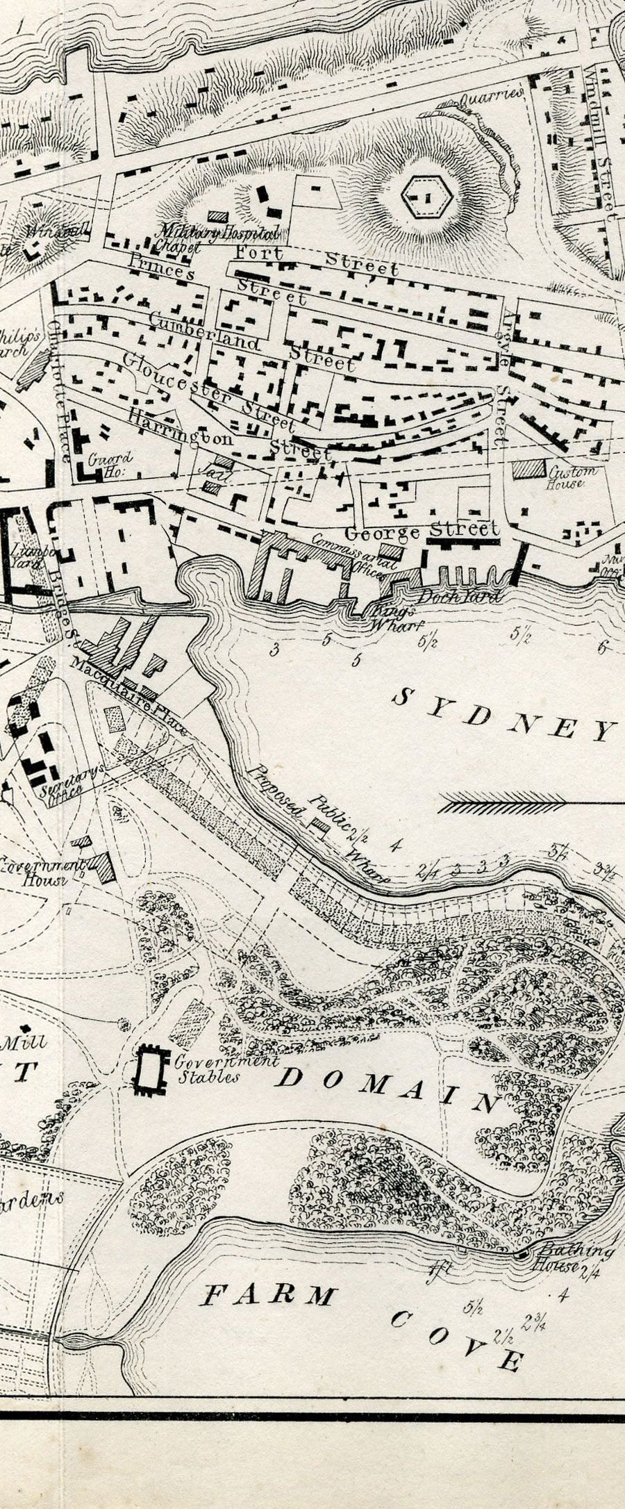 Plan Of Sydney With Pyrmont 1836